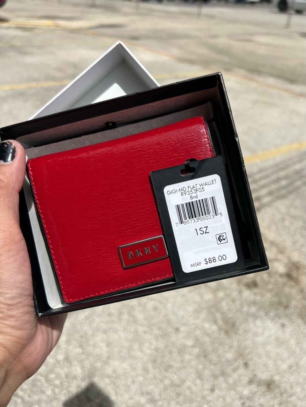 NWT DKNY Red Leather Wallet